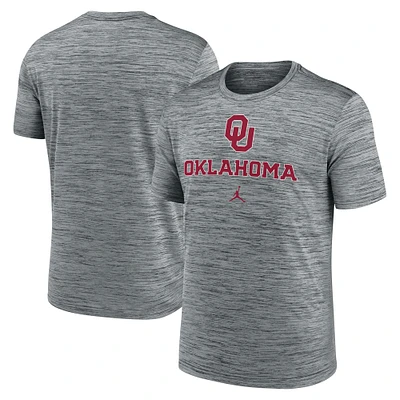 Men's Jordan Brand Gray Oklahoma Sooners Primetime Velocity T-Shirt