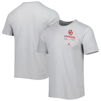 Oklahoma Sooners Jordan Brand Team Practice Performance T-Shirt - Gray