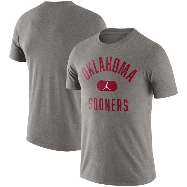 T-shirt Jordan Brand Oklahoma Sooners Team Arch gris chiné pour homme