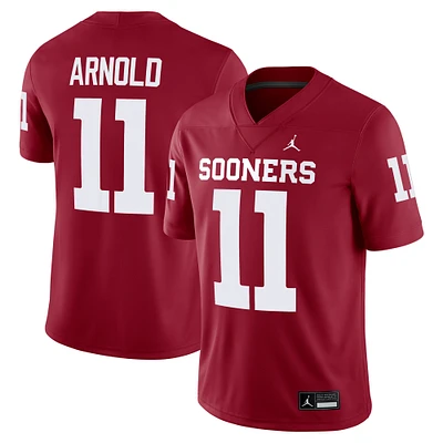 Maillot de football Jordan Brand Jackson Arnold Crimson Oklahoma Sooners NIL pour homme