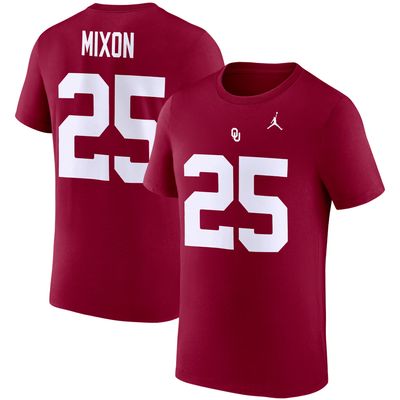 Men's Jordan Brand Joe Mixon Crimson Oklahoma Sooners Alumni Name & Number Team T-Shirt