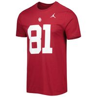 Men's Jordan Brand Mark Andrews Crimson Oklahoma Sooners Alumni Name & Number Team T-Shirt