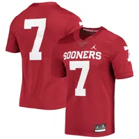 Men's Jordan Brand #7 Crimson Oklahoma Sooners Team Limited Jersey