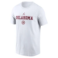 Men's Jordan Brand White Oklahoma Sooners 2-Hit Stacked T-Shirt