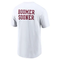 Men's Jordan Brand White Oklahoma Sooners 2-Hit Stacked T-Shirt