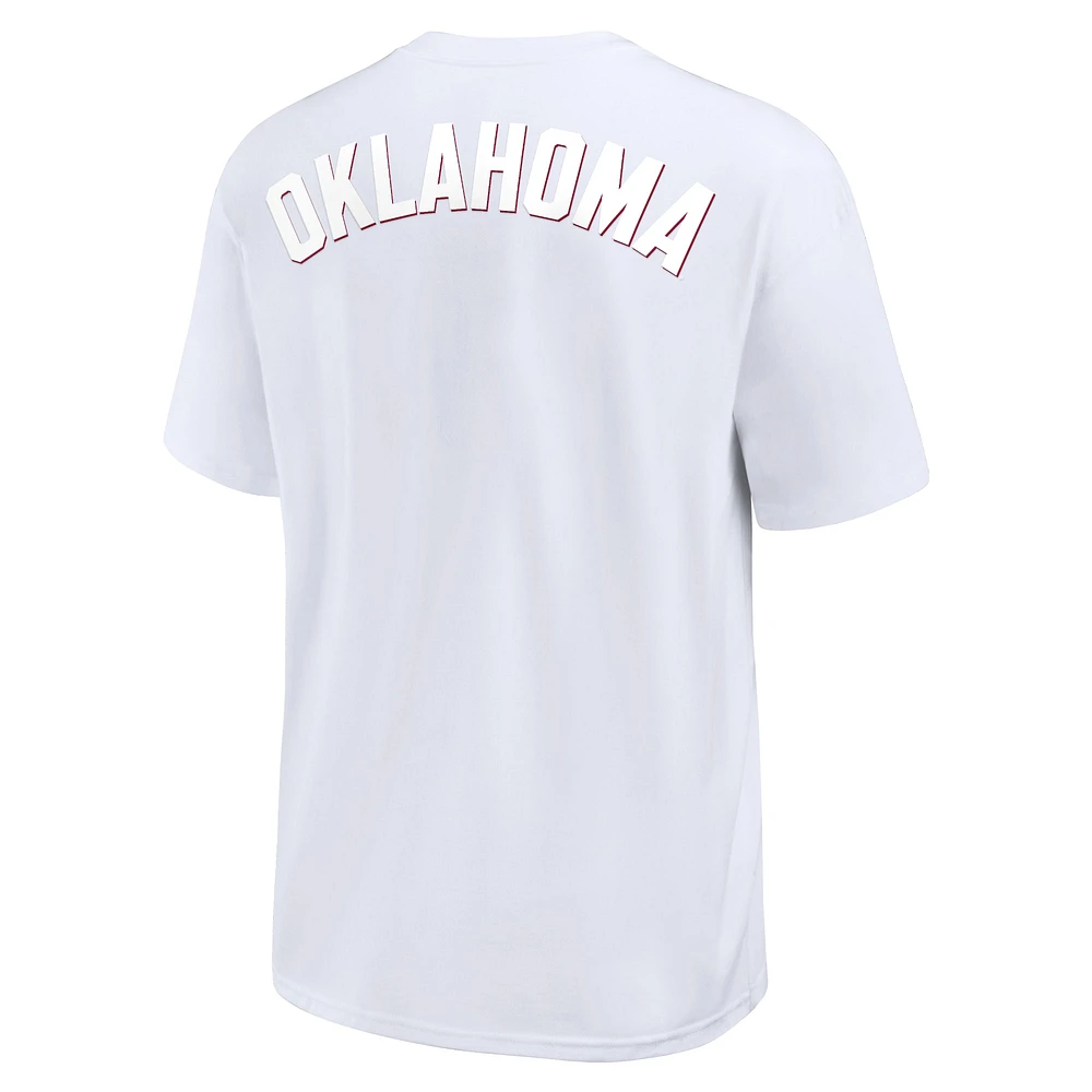 T-shirt Jordan Brand blanc Oklahoma Sooners 2-Hit Statement Max90 pour hommes