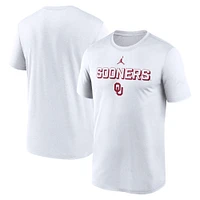 Men's Jordan Brand White Oklahoma Sooners 2025 Sideline Legend Performance T-Shirt