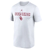 Men's Jordan Brand White Oklahoma Sooners 2025 Sideline Legend Performance T-Shirt
