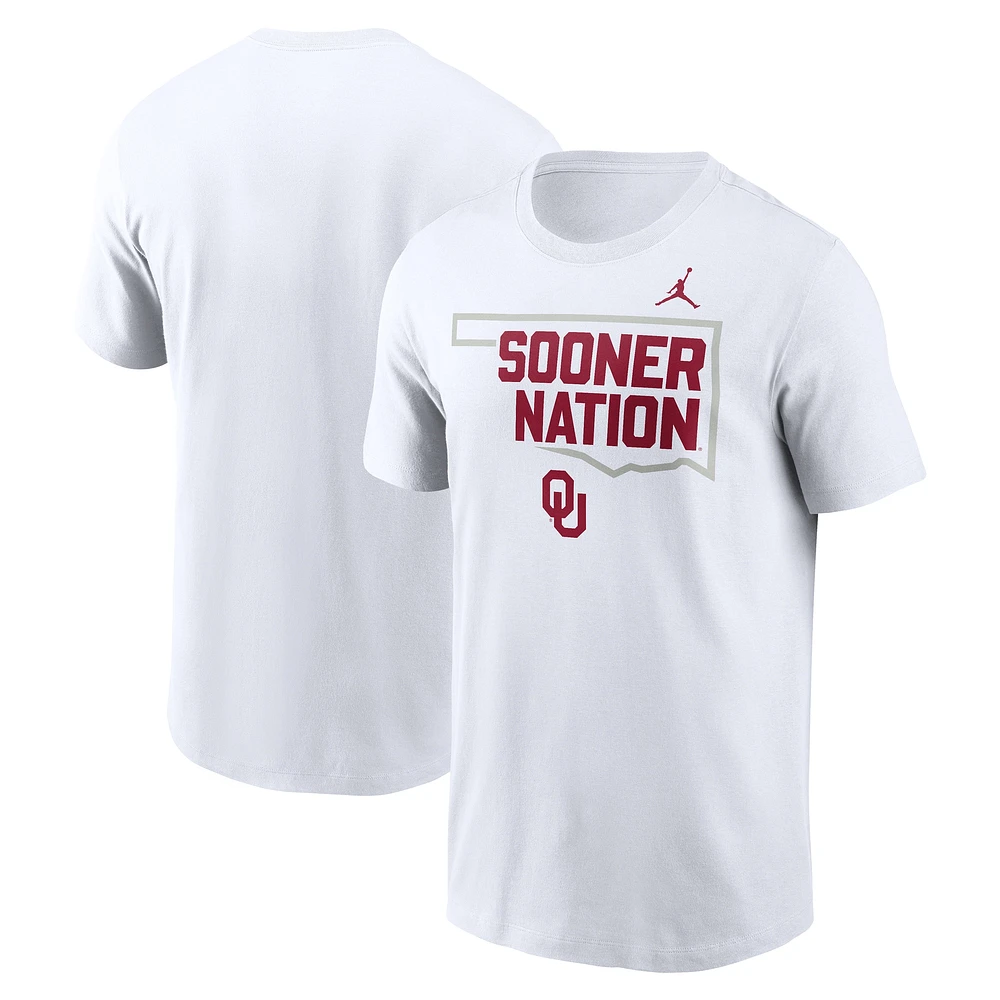Men's Jordan Brand White Oklahoma Sooners Campus Local T-Shirt
