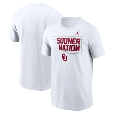 Men's Jordan Brand White Oklahoma Sooners Campus Local T-Shirt