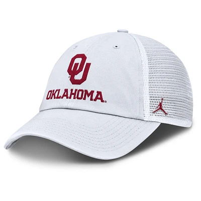 Men's Jordan Brand White Oklahoma Sooners Club Trucker Adjustable Hat