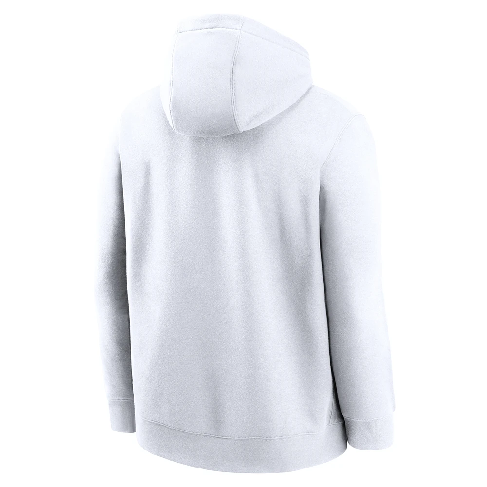 Men's Jordan Brand White Oklahoma Sooners Primetime Alternate Logo Club Fleece Pullover Hoodie