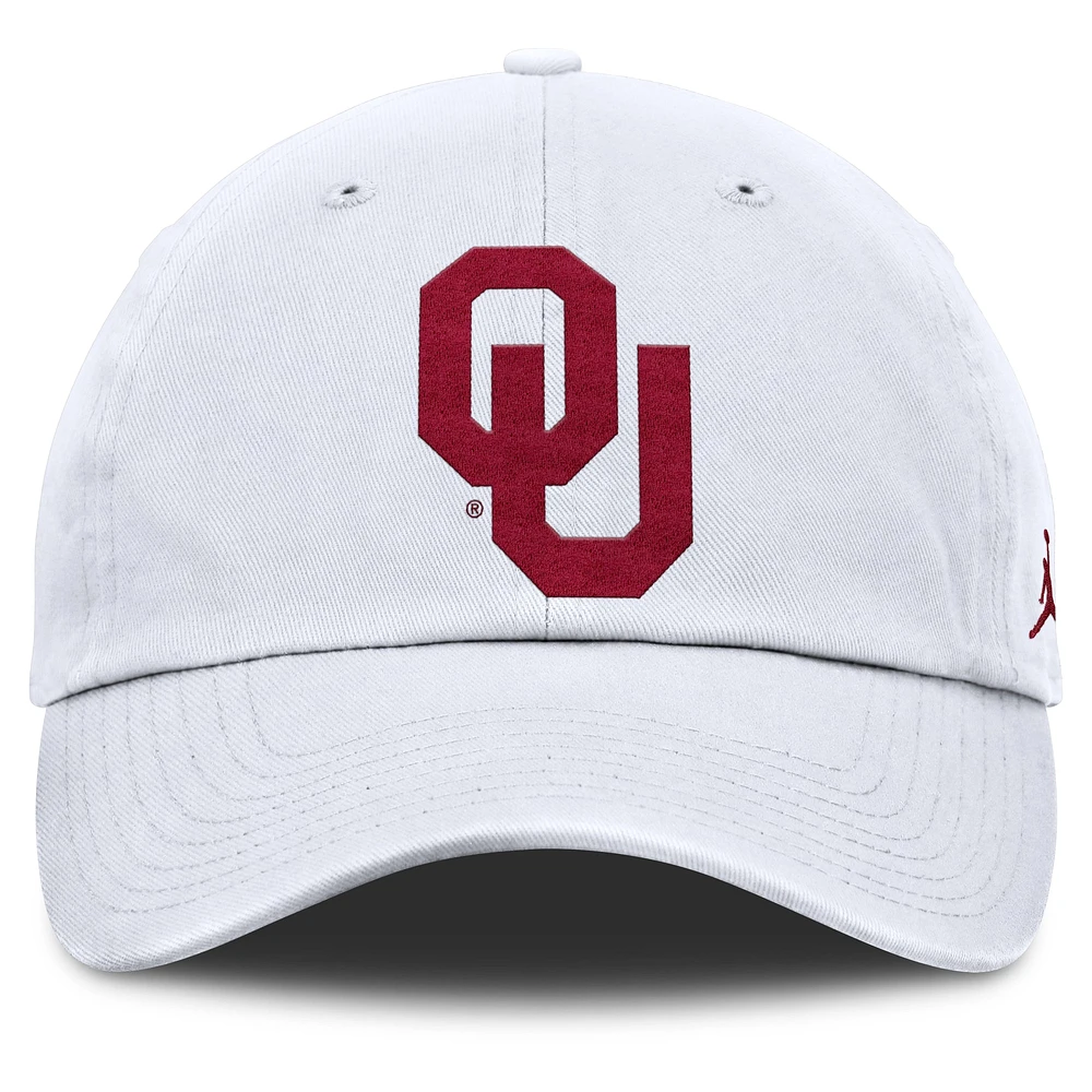 Men's Jordan Brand White Oklahoma Sooners Primetime Club Adjustable Hat