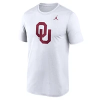 T-shirt Jordan Brand blanc avec logo Oklahoma Sooners Primetime Legend pour hommes