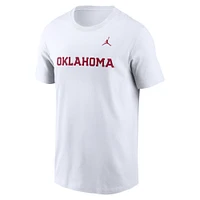 T-shirt Jordan Brand blanc Oklahoma Sooners Primetime Wordmark pour hommes