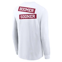 Men's Jordan Brand White Oklahoma Sooners Two-Hit Classic Location Long Sleeve T-Shirt