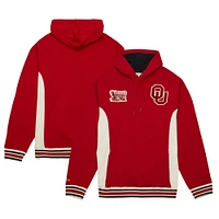 Sweat à capuche en tissu éponge Mitchell & Ness Crimson Oklahoma Sooners Team Legacy pour hommes