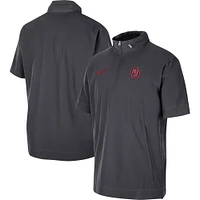 Veste à demi-glissière Nike Oklahoma Sooners Coaches pour homme, anthracite