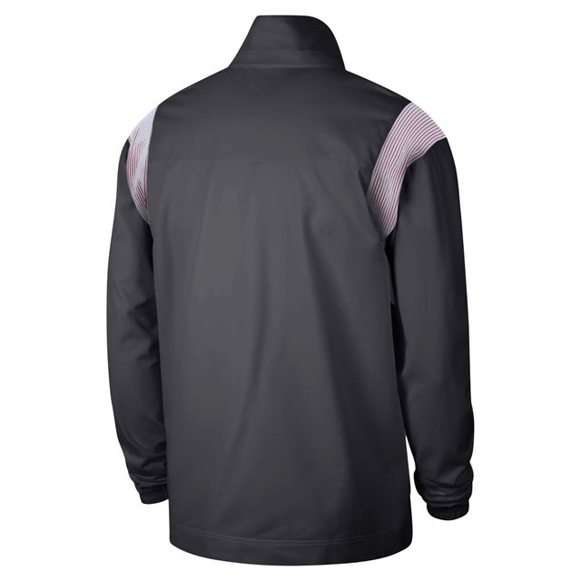 Veste entièrement zippée tissée Oklahoma Sooners Nike anthracite pour homme