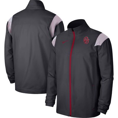 Men's Nike Anthracite Oklahoma Sooners Woven Full-Zip Jacket