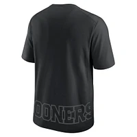 T-shirt Nike noir pour homme avec logo principal Oklahoma Sooners