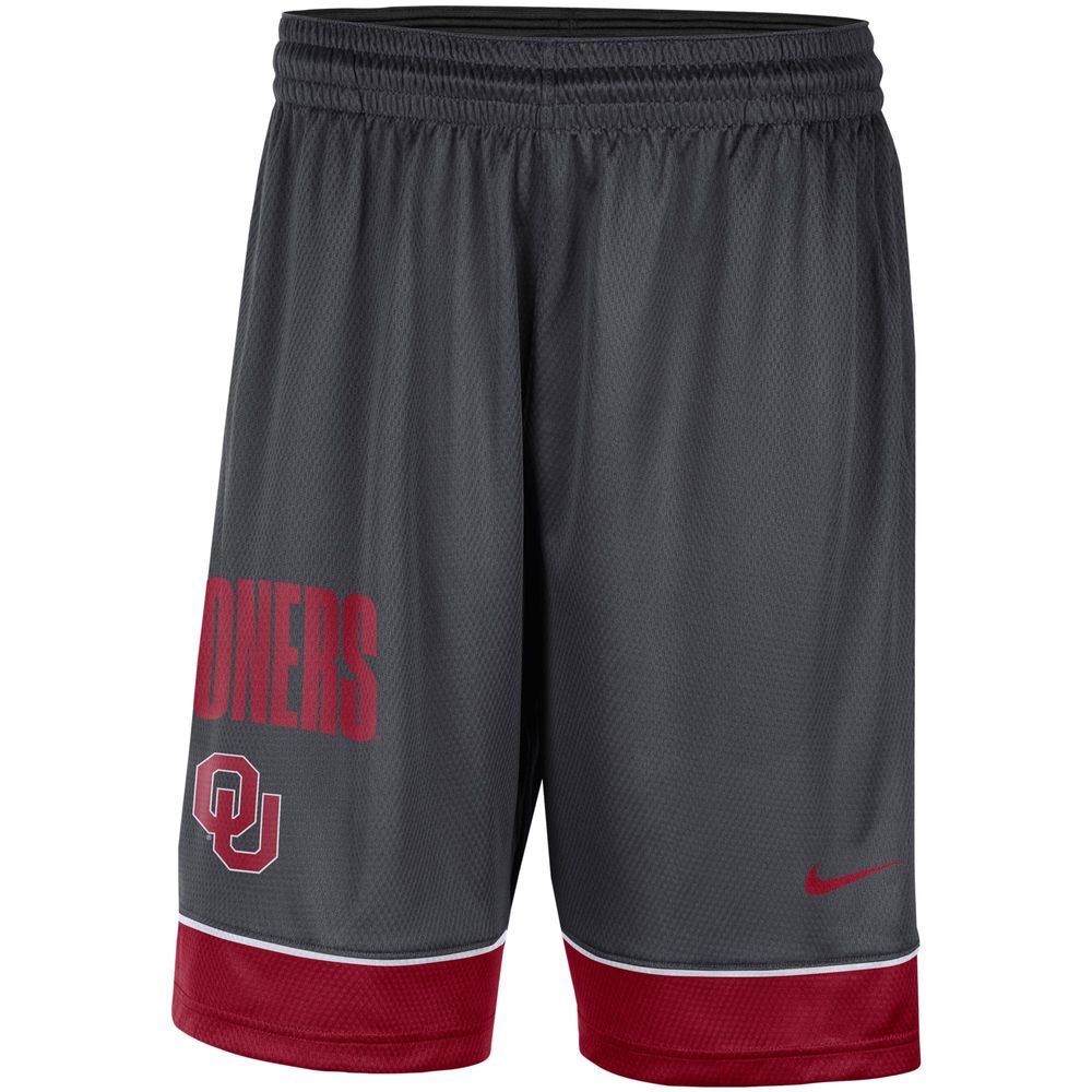 Men's Nike Charcoal/Crimson Oklahoma Sooners Fast Break Performance Shorts