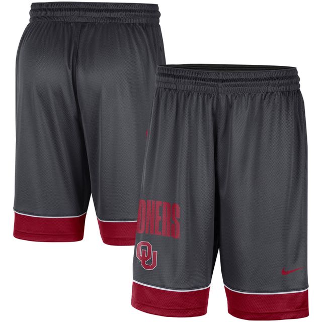 Short de performance Nike anthracite Oklahoma Sooners Fast Break pour homme