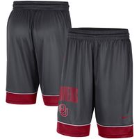 Men's Nike Charcoal/Crimson Oklahoma Sooners Fast Break Performance Shorts