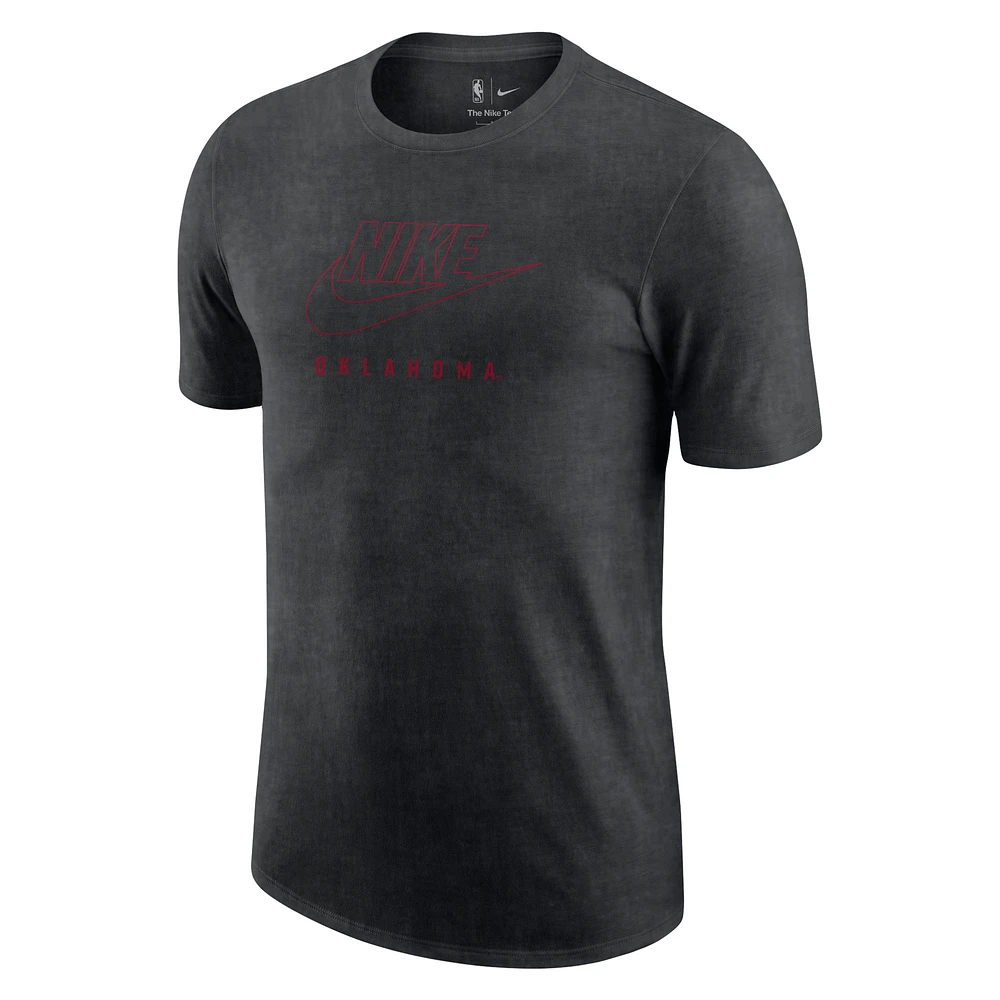 Men's Nike Charcoal Oklahoma Sooners Washed Max90 T-Shirt