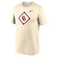 Men's Nike Cream Oklahoma Sooners Legend Baseball Icon Performance T-Shirt