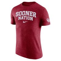 Men's Nike Crimson Oklahoma Sooners 2-Hit Tri-Blend Performance T-Shirt