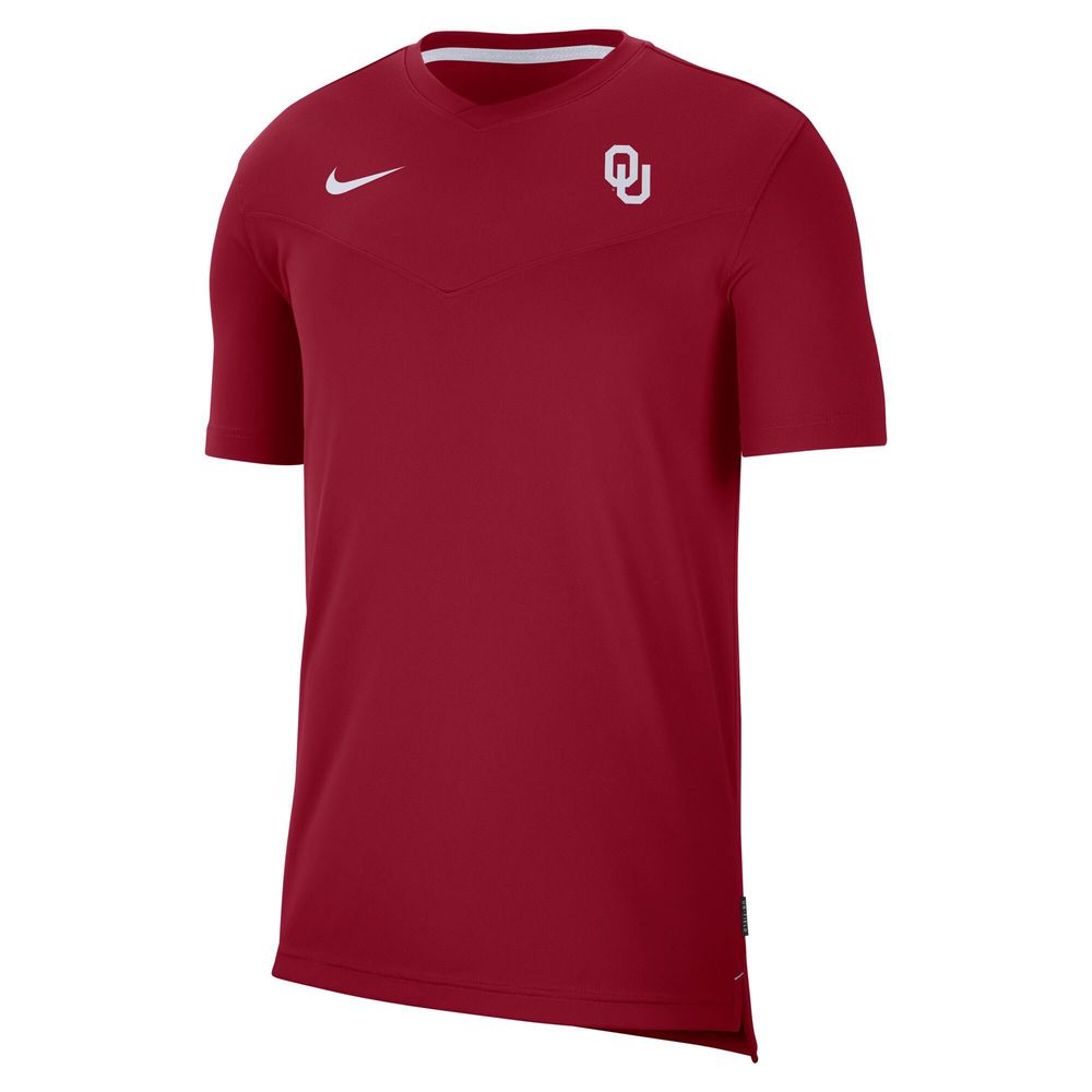 Men's Nike Crimson Oklahoma Sooners 2022 Coaches UV Performance T-Shirt