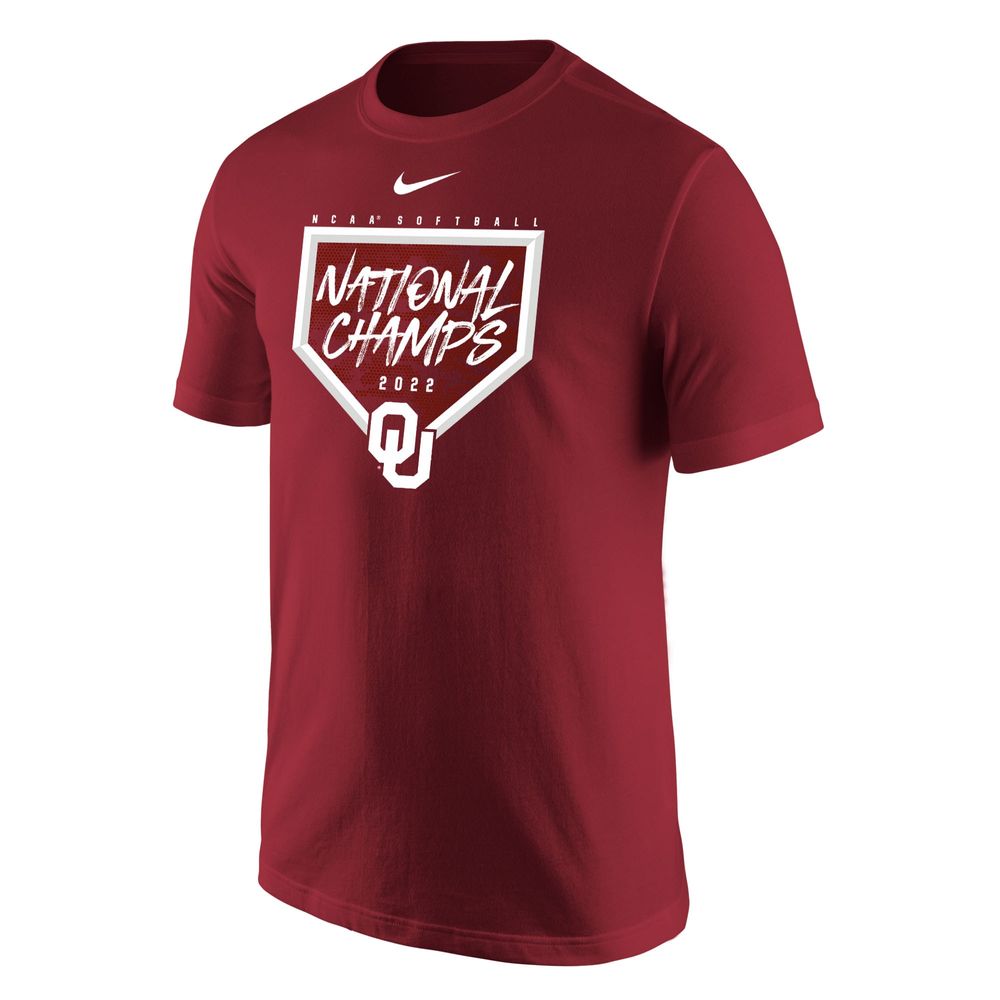 Men's Nike Crimson Oklahoma Sooners 2022 NCAA Softball Women's College World Series Champions T-Shirt