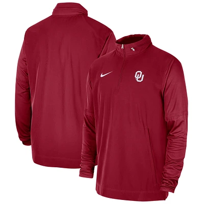 Veste à capuche demi-zippée Nike Crimson Oklahoma Sooners 2023 Coach pour Homme