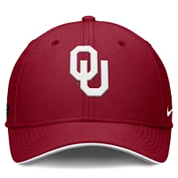 Men's Nike Crimson Oklahoma Sooners 2025 Dugout Coaches Rise Swoosh Performance Flex Hat