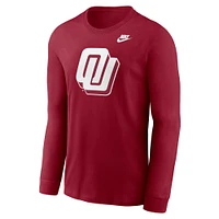 T-shirt à manches longues Nike Crimson Oklahoma Sooners pour homme avec logo alternatif