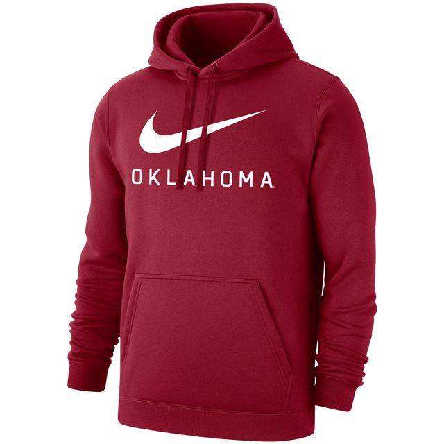 Sweat à capuche Nike Crimson Oklahoma Sooners Big Swoosh Club pour homme