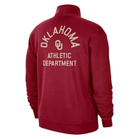 Sweat-shirt Nike Crimson Oklahoma Sooners Campus Athletic Department à fermeture éclair pour homme