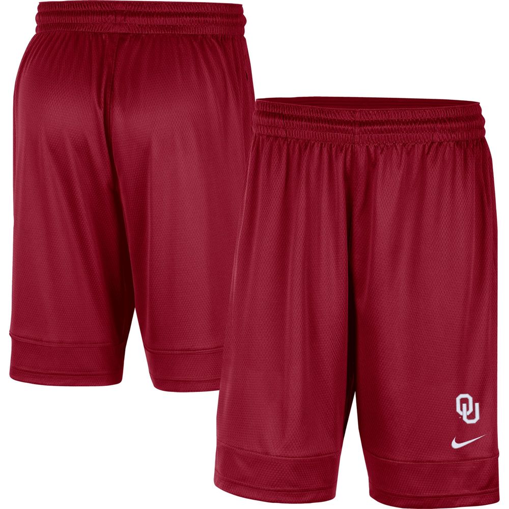 Men's Nike Crimson Oklahoma Sooners Fast Break Team Performance Shorts