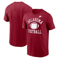 T-shirt Nike Crimson Oklahoma Sooners Legacy Football Icon pour homme