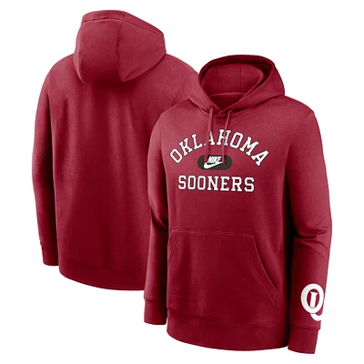 Sweat à capuche Nike Crimson Oklahoma Sooners Legacy Foundational Two-Hit Club Performance pour homme