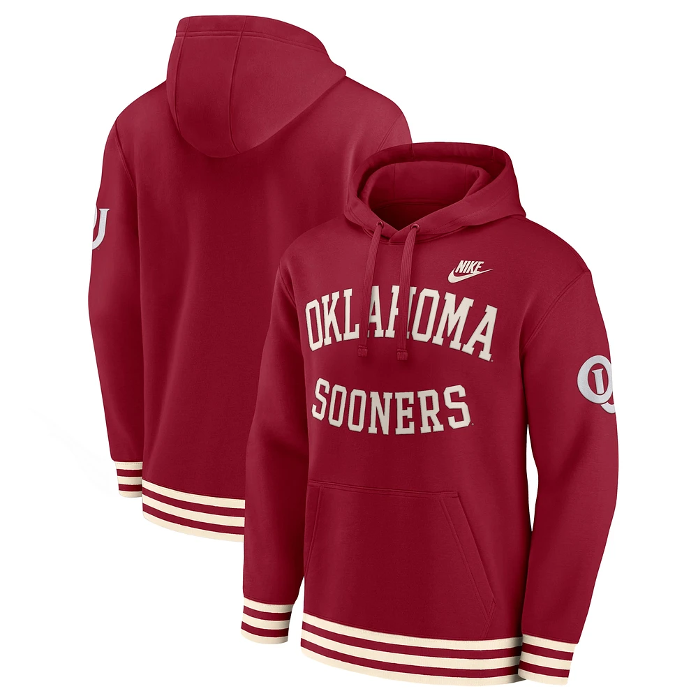 Sweat à capuche rétro Nike Crimson Oklahoma Sooners Legacy pour homme