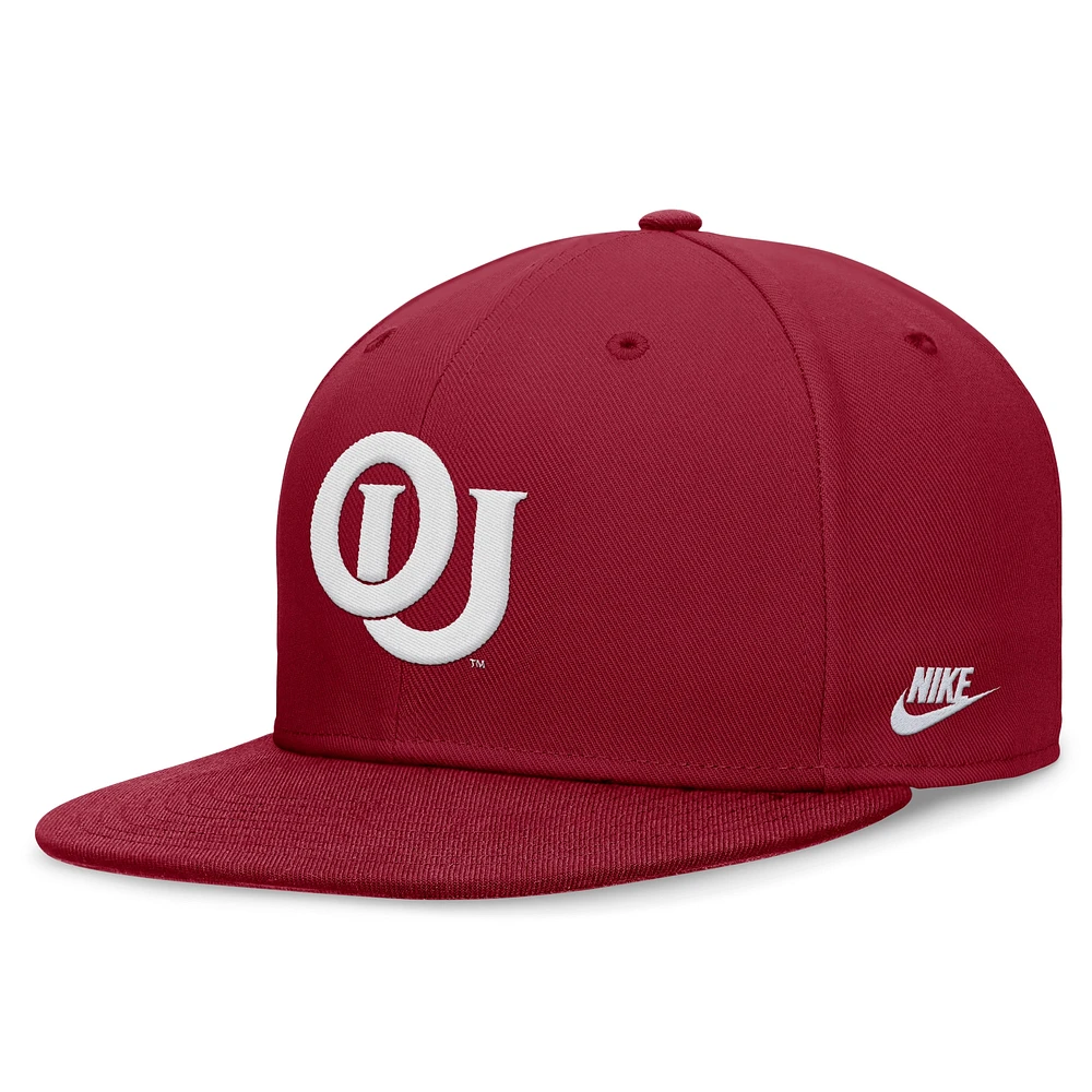 Men's Nike Crimson Oklahoma Sooners Legacy True Fitted Hat