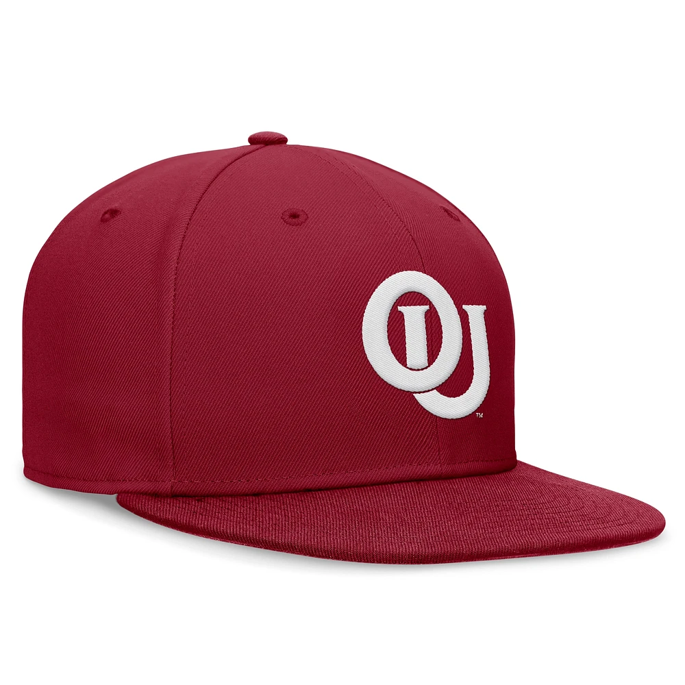 Men's Nike Crimson Oklahoma Sooners Legacy True Fitted Hat