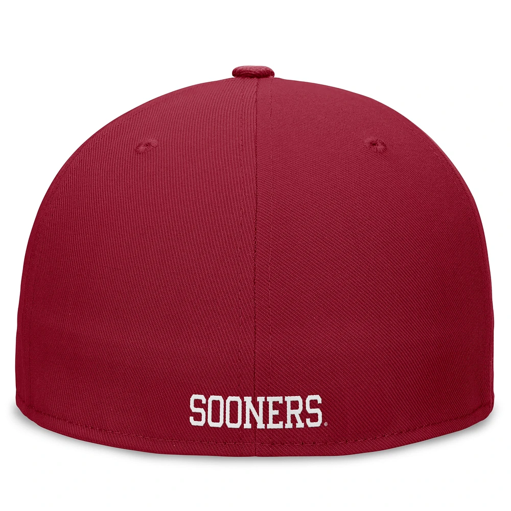 Casquette ajustée Nike Crimson Oklahoma Sooners Legacy True pour homme