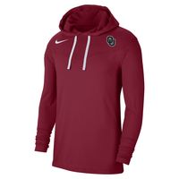 Men's Nike Crimson Oklahoma Sooners Off-Field Performance Long Sleeve Hoodie T-Shirt