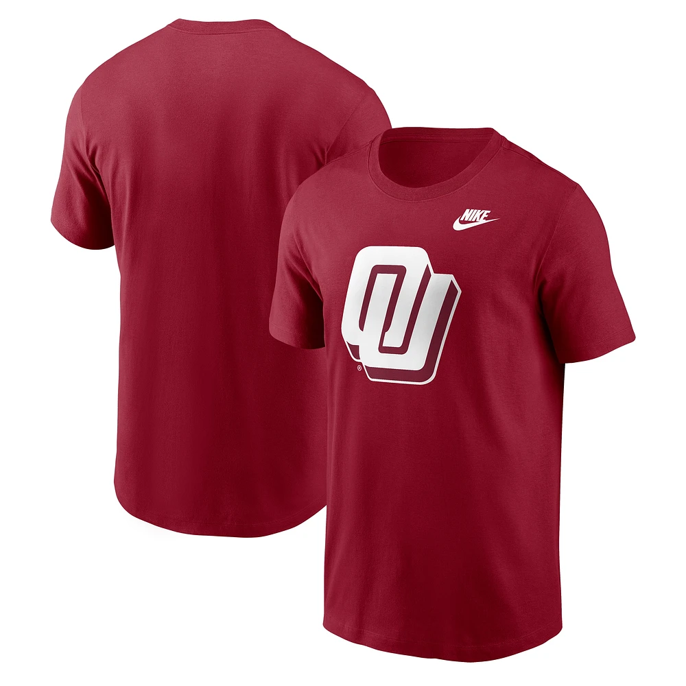 T-shirt Nike Crimson Oklahoma Sooners Primetime Alternate Logo pour homme