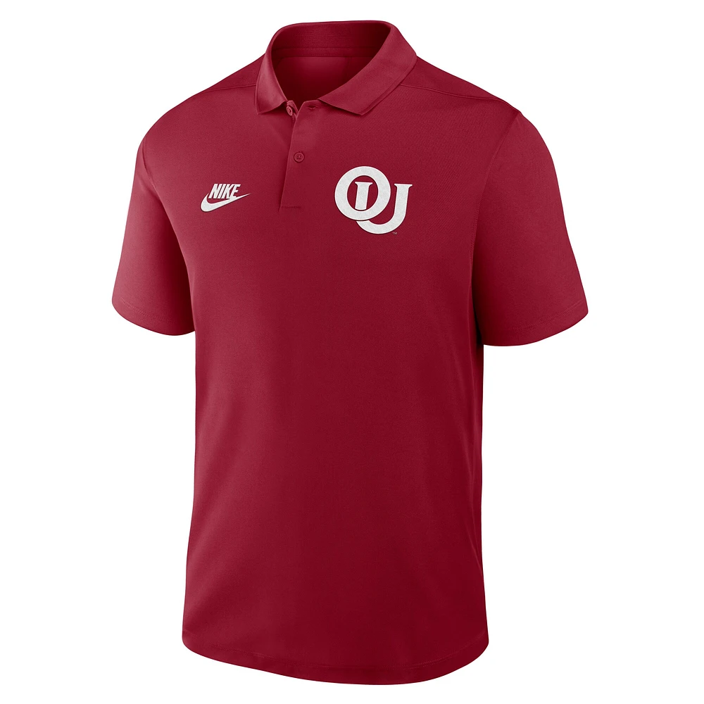 Polo Nike Crimson Oklahoma Sooners Primetime Victory Legacy Vault Performance pour homme