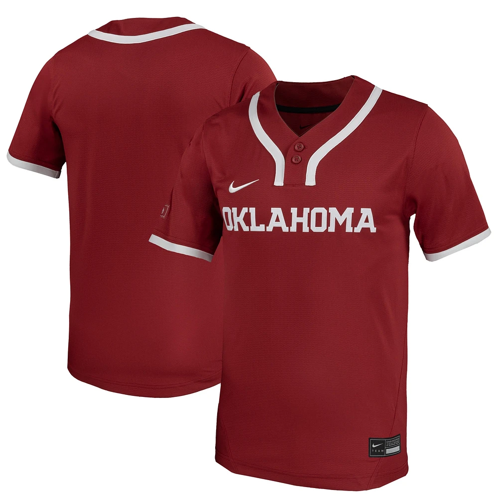 Men's Nike Crimson Oklahoma Sooners Replica Softball Jersey