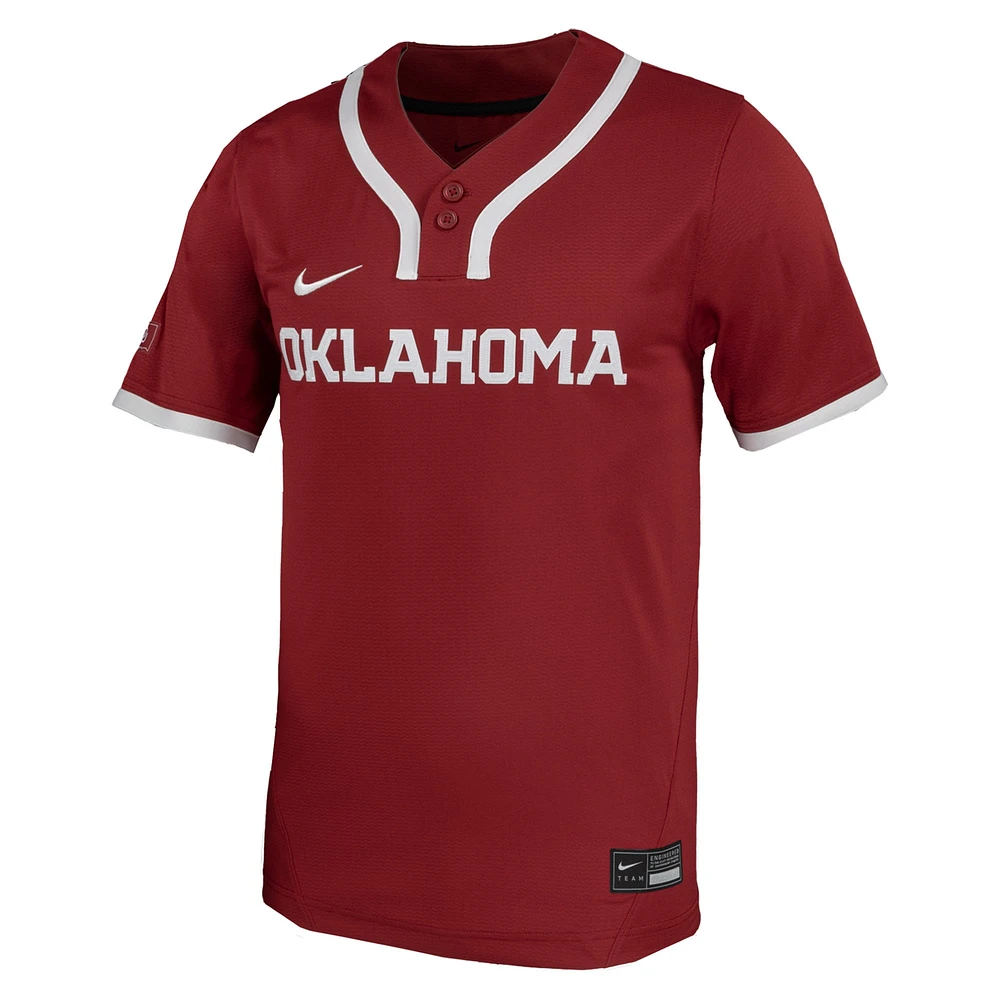 Men's Nike Crimson Oklahoma Sooners Replica Softball Jersey